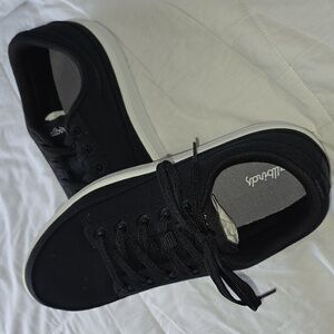 Allbirds Canvas Pacer Natural Black Blizzard Shoes Womens 8 (Jennifer # 1) NWT